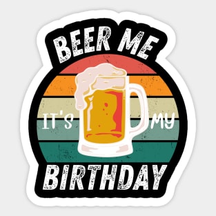 Birthday Beer vintage Party This is my birthday Sticker